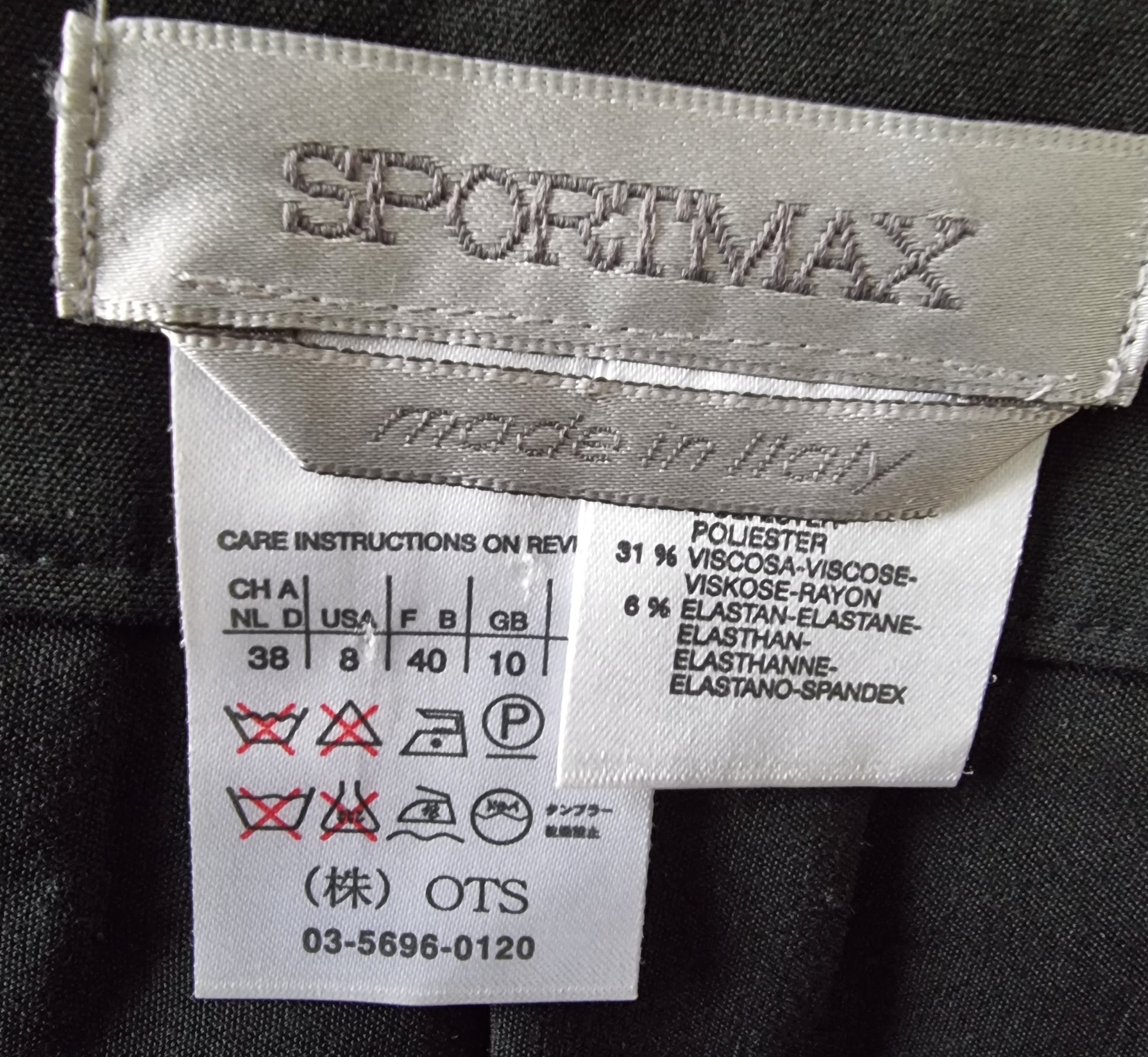 Sportmax by MaxMara Womens Black Asymmetric Hem Skirt UK 10 US 6 EU 38 Timeless Fashions