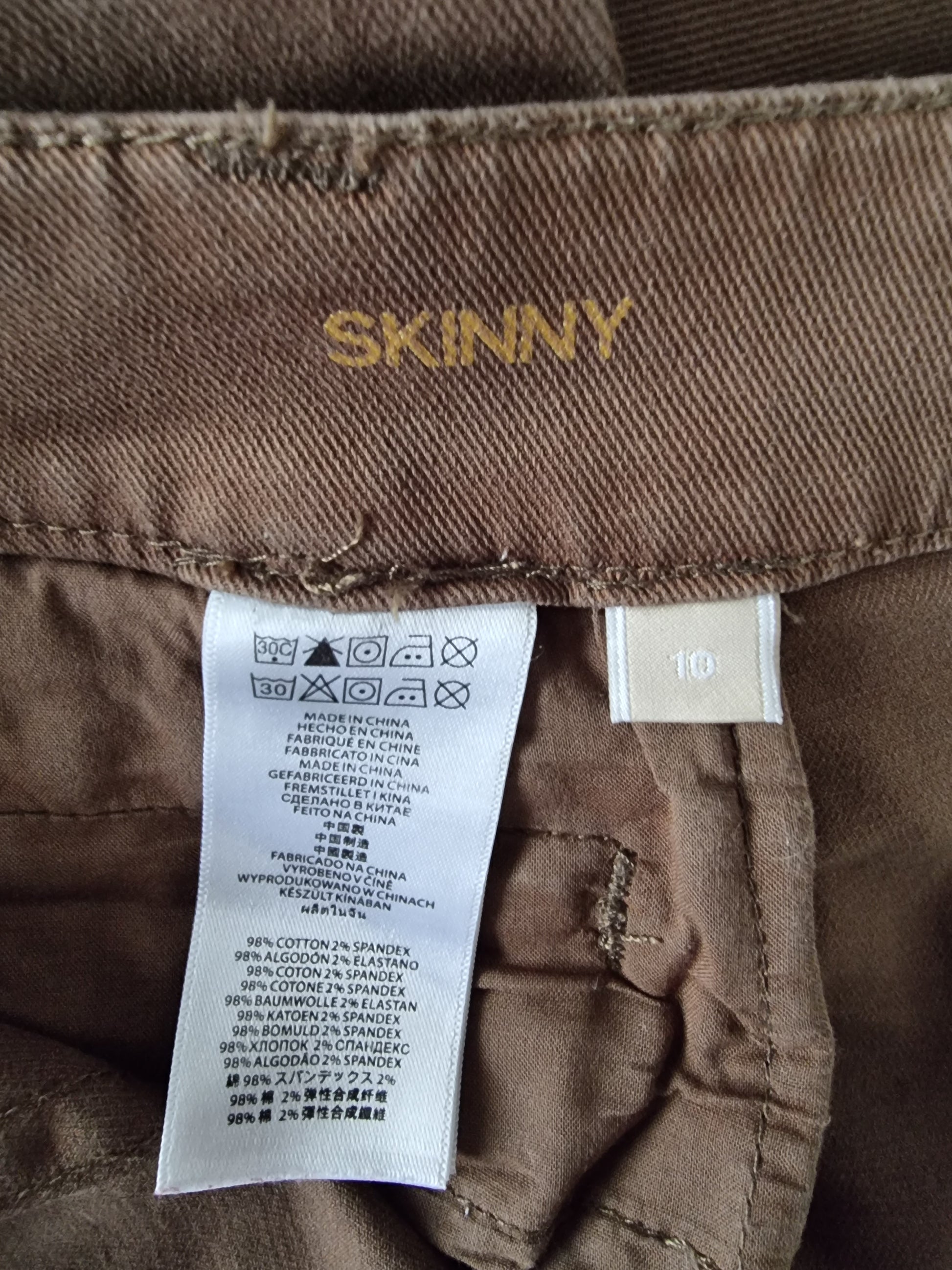 Michael Kors Women's Khaki Denim Skinny Jeans. UK 10 US 6 EU 38 Timeless Fashions
