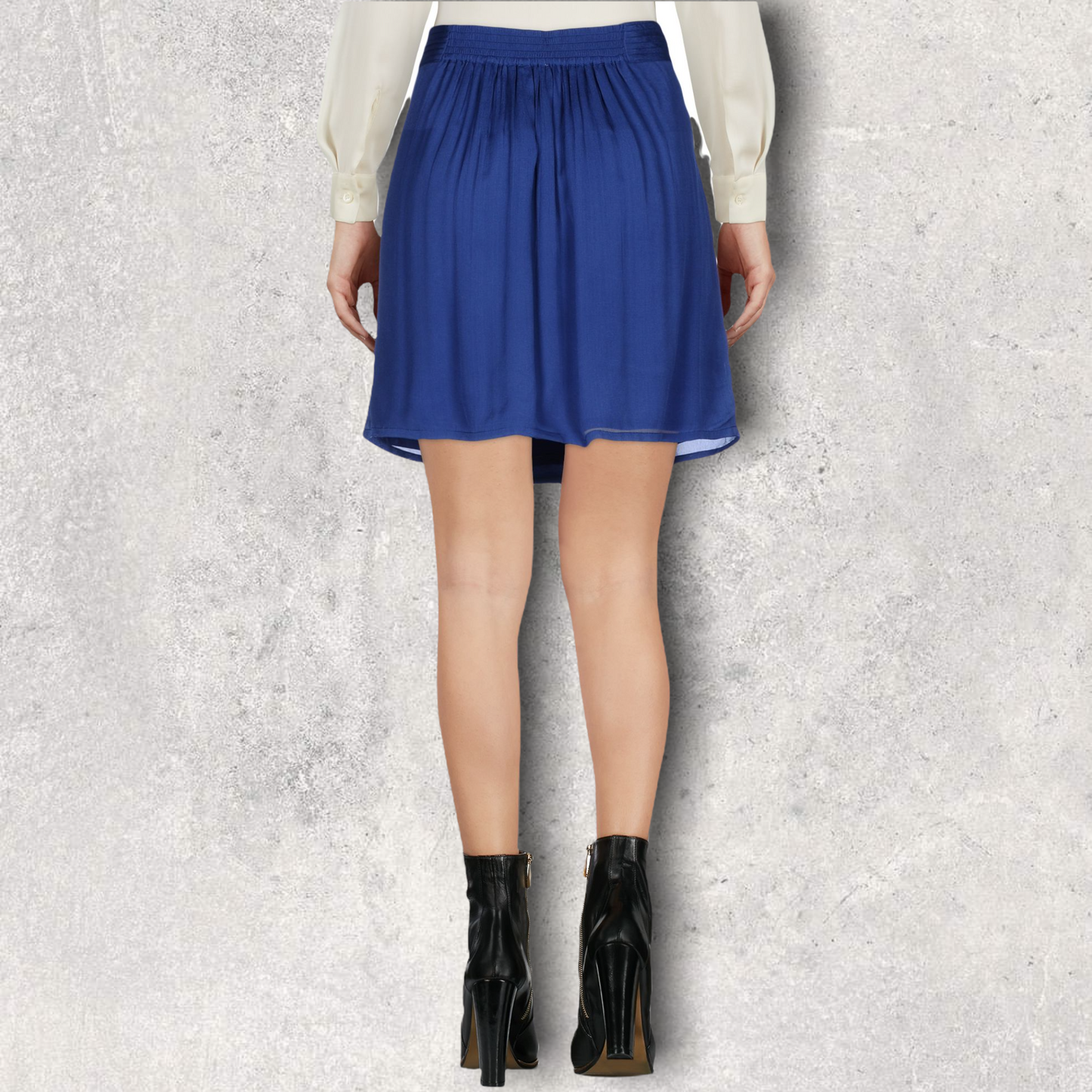 Hoss Intropia Blue Pleated Crepe Mini Skirt UK 10 US 6 EU 38 BNWT RRP £151 Timeless Fashions