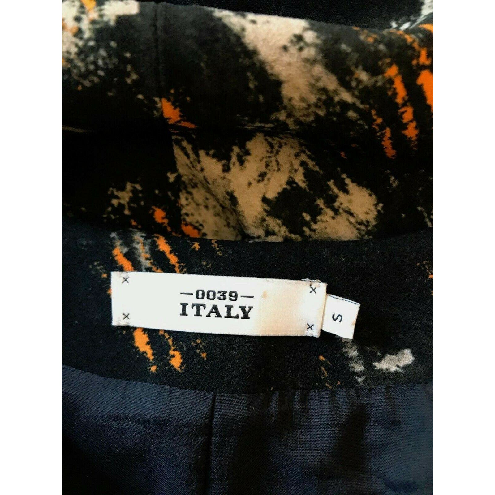 Italy Black, Beige & Orange Medina Tunic Dress Size S UK 8/10 US 4/6 EU 36/38 Timeless Fashions