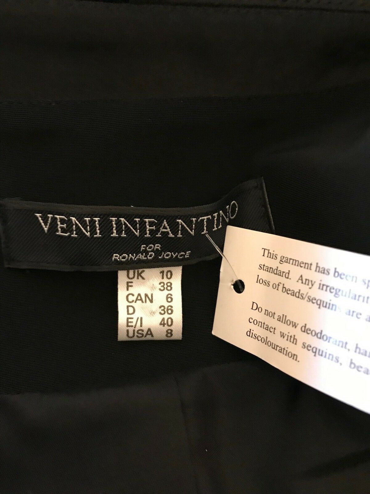 Veni Infantino for Ronald Joyce Womens Black Special Occasion Outfit UK 10 Timeless Fashions