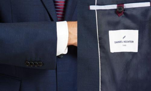 Daniel Hetcher Pindot Men's Blue Tailored Mens Suit Jacket UK 40L Timeless Fashions