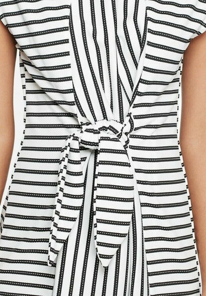 Vero Moda Womens Black & White Striped Mini Dress Size S UK 8 Timeless Fashions