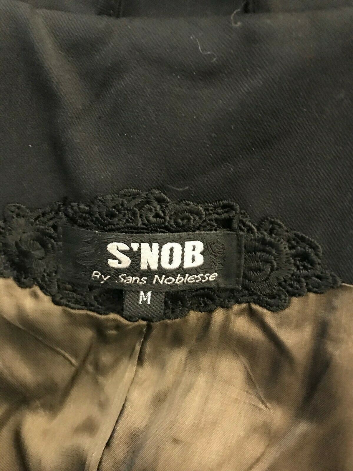 S'NOB by Sans Noblesse Black Blazer Jacket Size M UK 10 US 6 EU 38 Timeless Fashions