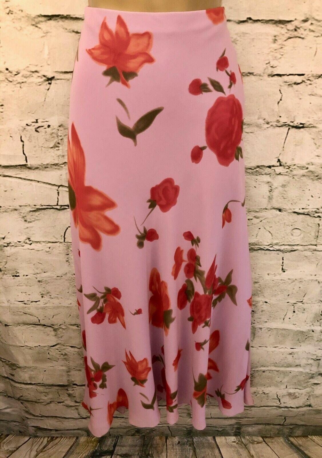 Chrystiano Long Pink Chiffon Floral Special Occasion Outfit UK 12 US 8 EU 40 BNWT RRP £295 Timeless Fashions