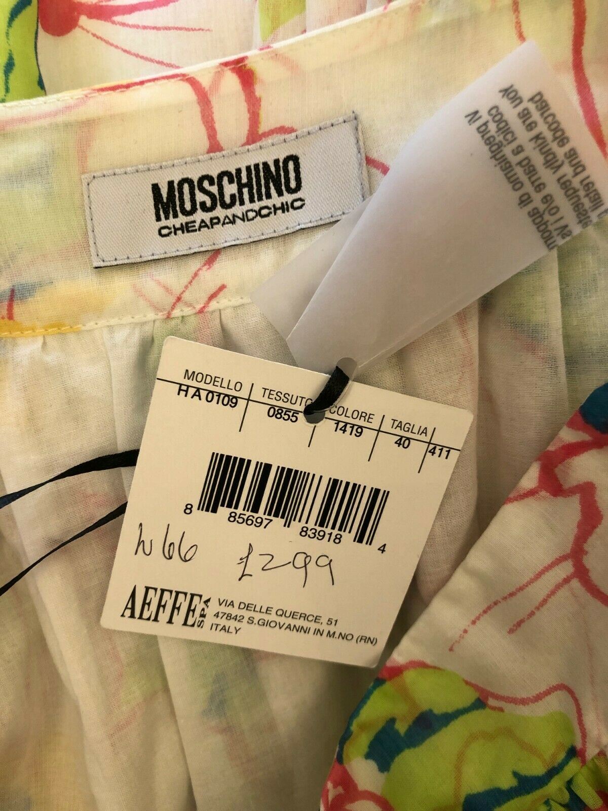 Moschino White Floral Silk & Cotton Skirt UK 8 US 4 EU 36 BNWT Timeless Fashions