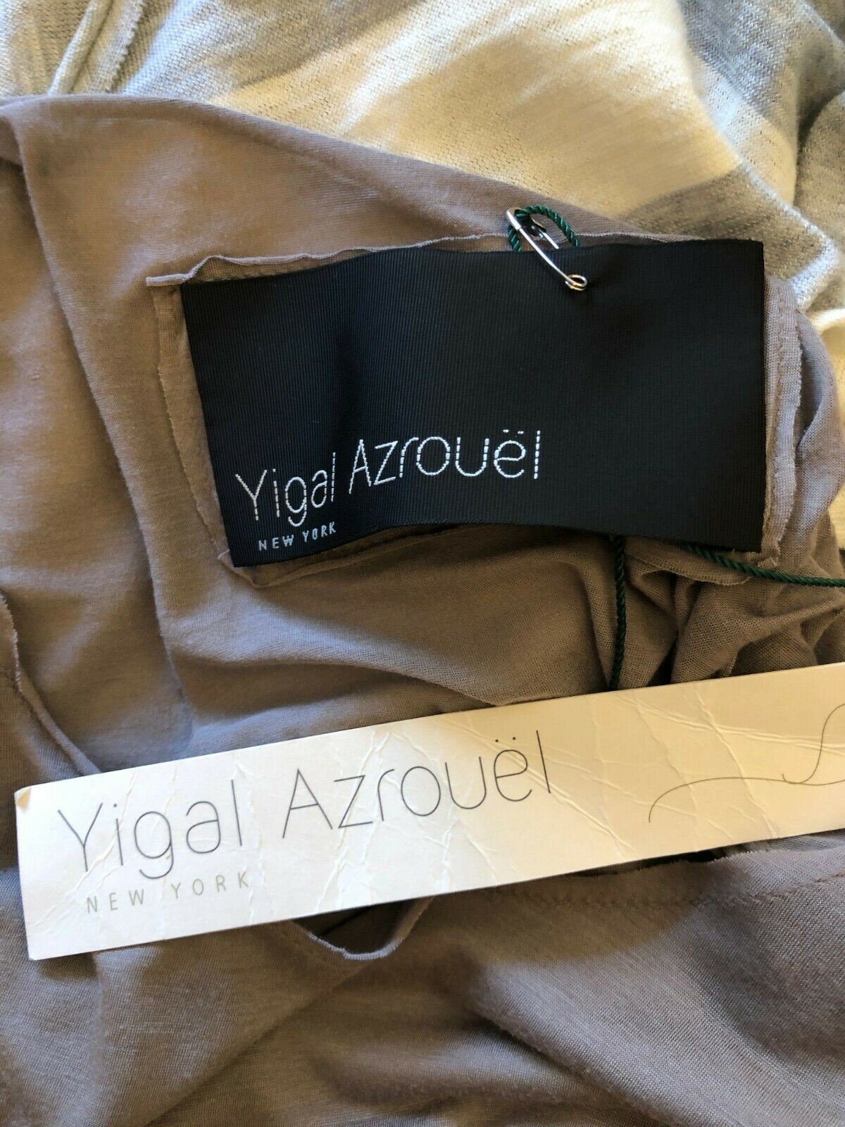Yigal Azrouël Ivory & Grey Stripe Cotton & Wool Dress Size 0 UK 8 US 4 EU 36 Timeless Fashions