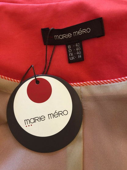 Marie Mero Coral Cotton Jacket Blazer UK 14 US 10 EU 42 IT 46 Timeless Fashions