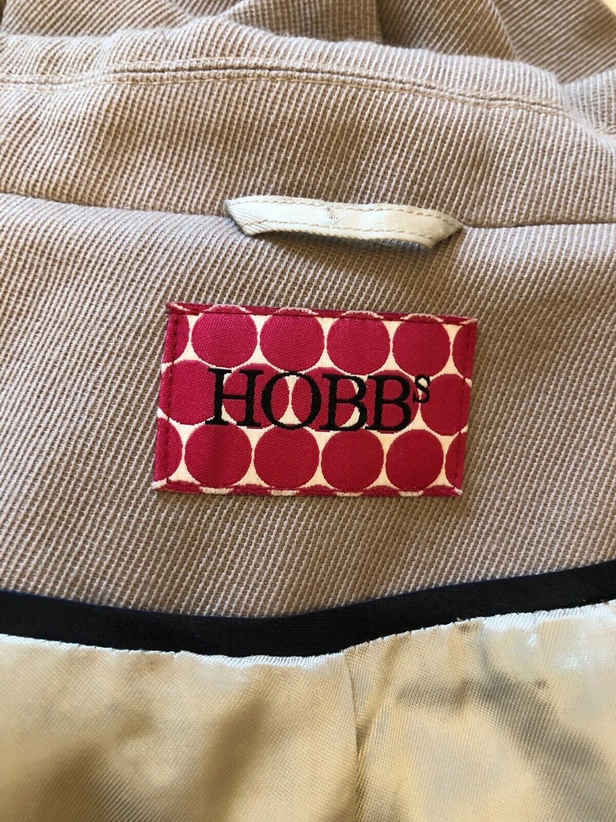 Hobbs Beige Wool Box Jacket UK 14 US 10 EU 42 Timeless Fashions