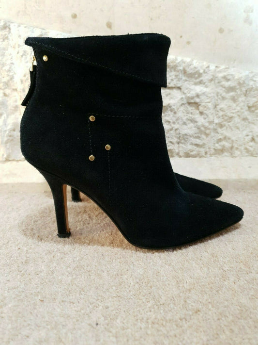 Jerome Dreyfuss Black Suzanne Suede Ankle Boots UK 3 US 5.5 EU 35.5 Timeless Fashions