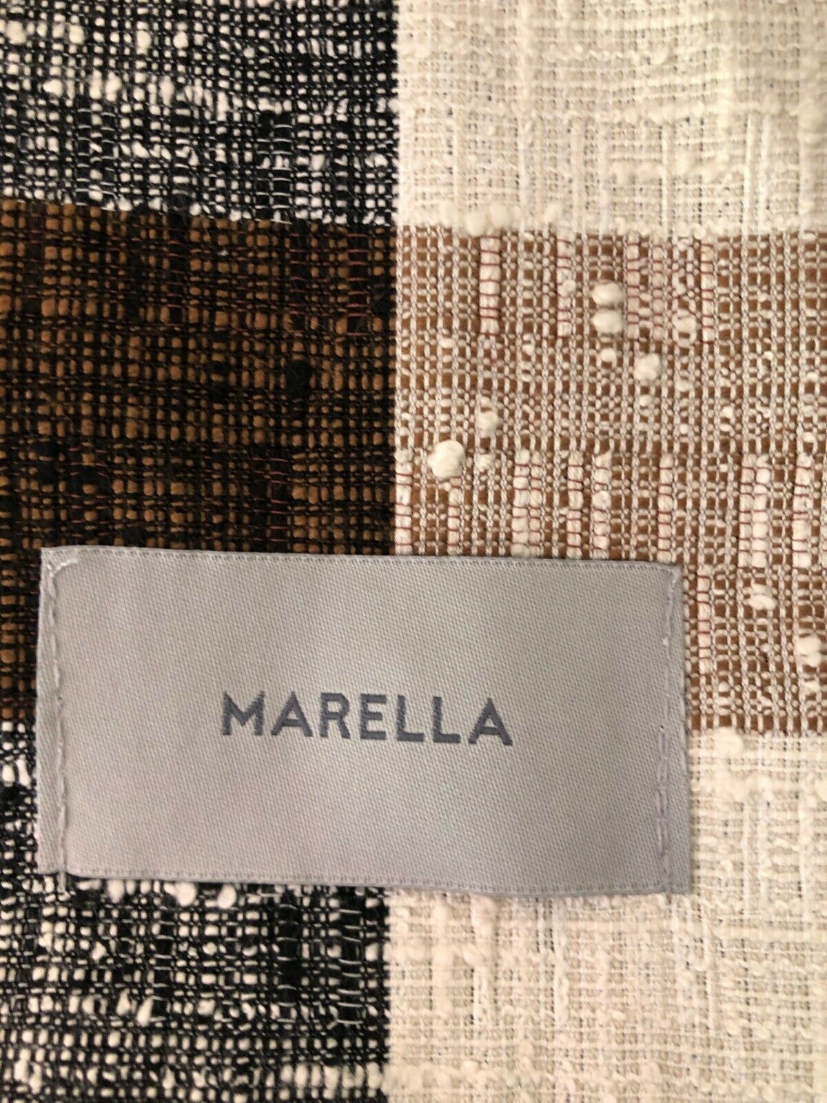 Marella Palombo By Max Mara Tobacco Check Box, Swing Jacket UK 14 US 10 EU 42 Timeless Fashions