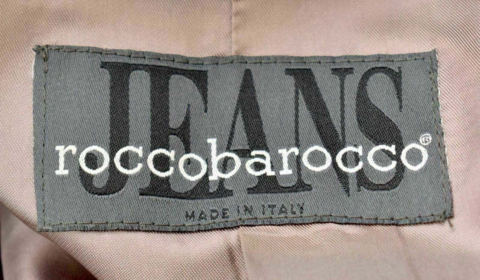 Roccobarocco Jeans Grey Ladies Wool Fur Collar Jacket UK 10 US 6 EU 38 Timeless Fashions
