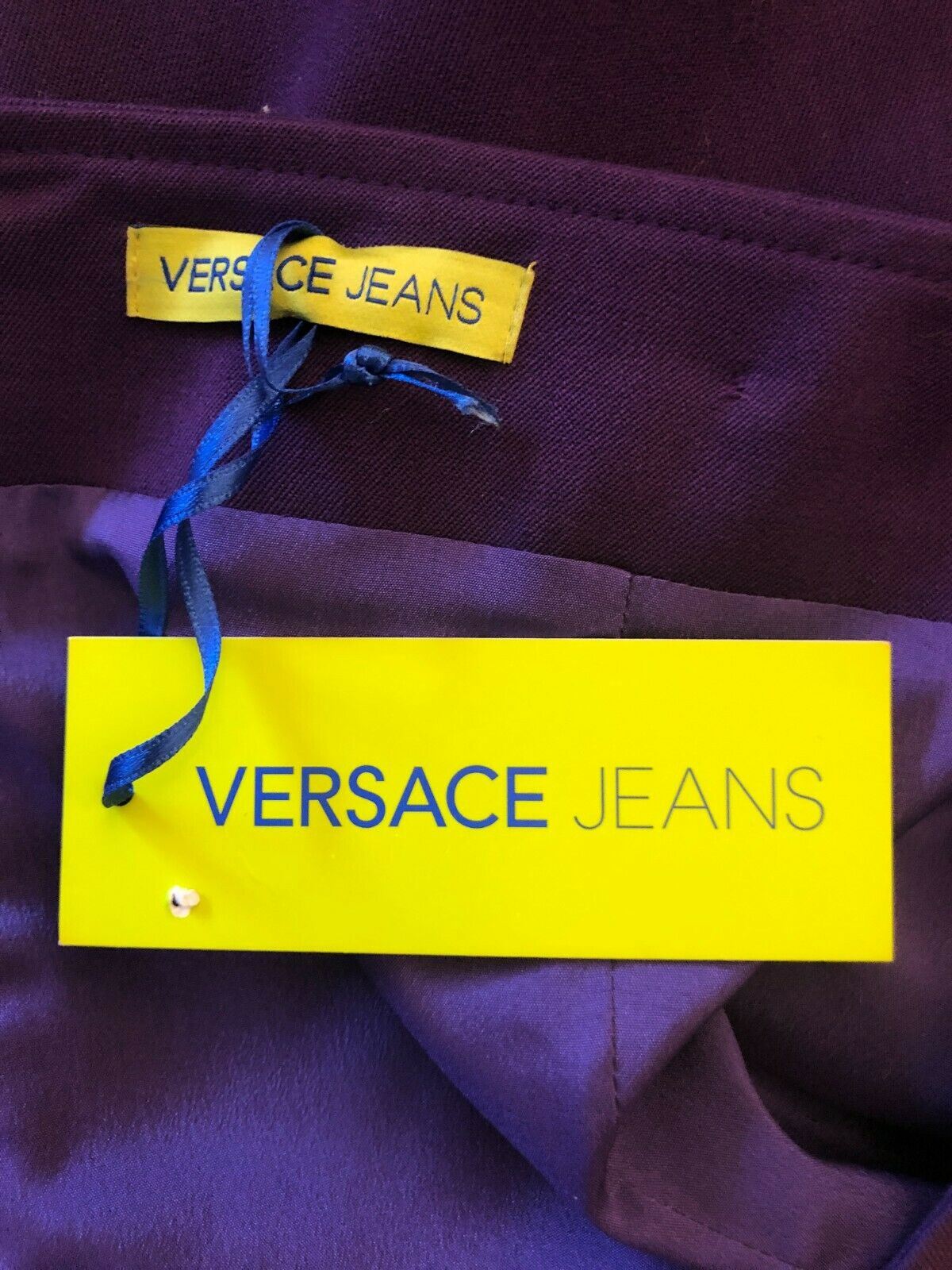Versace Jeans Women's Purple Midi Pencil Skirt UK 12 US 8 EU 40 IT 44 UK 12 BNWT Timeless Fashions
