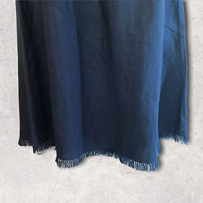 Nougat London Teal Linen A-Line Long Skirt UK 10 US 6 EU 38 Timeless Fashions
