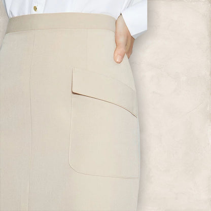 Coast Beige Pocket Split Front Pencil Skirt UK 12 US 8 EU 40 Timeless Fashions