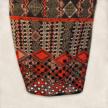 Bazar Christian Lacroix Vintage Black & Red Cut Out Wool Pencil Skirt UK 6 US 2 EU 34 Timeless Fashions