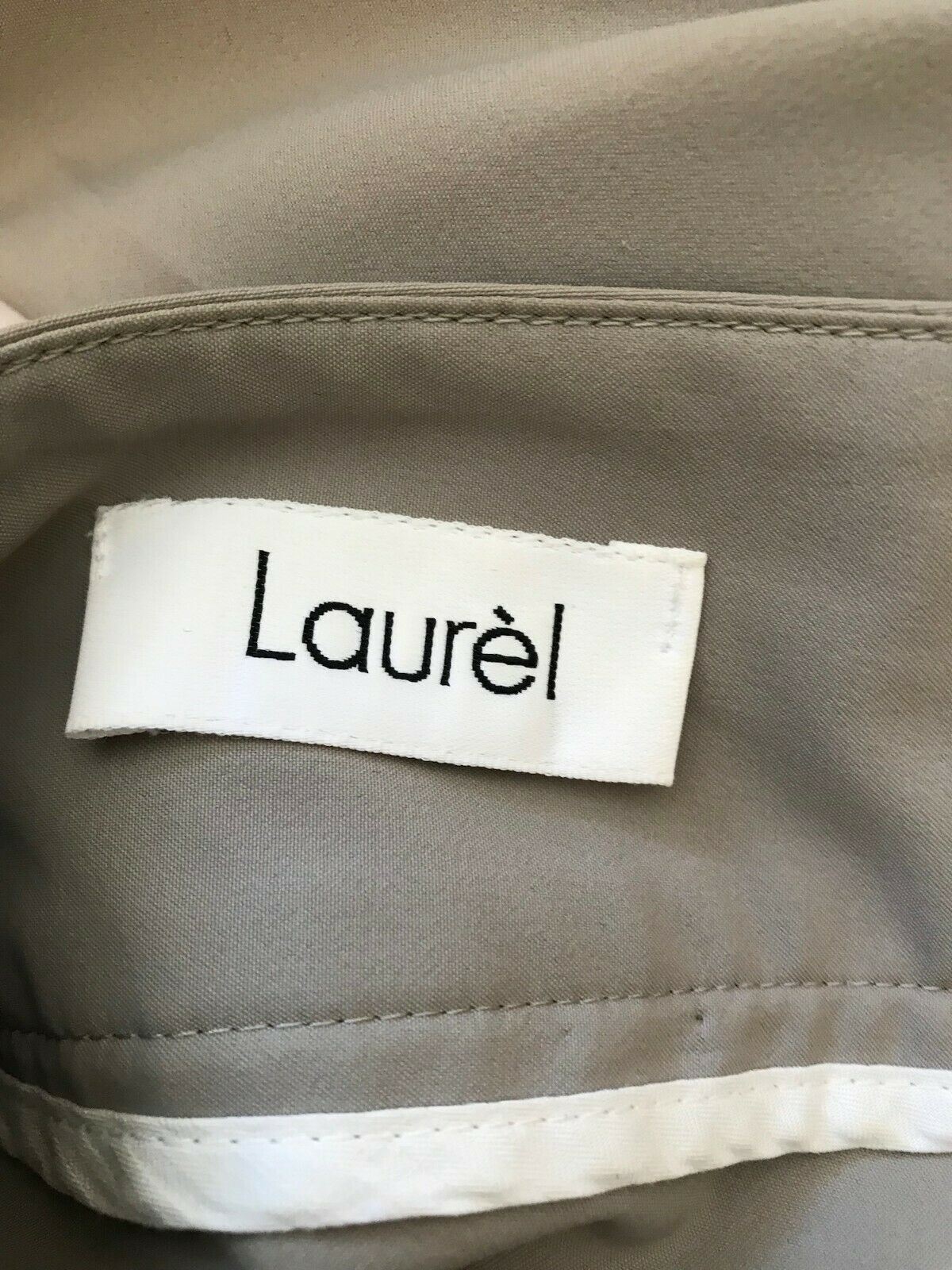 Laurel Vintage Pale Khaki Lightweight Trousers UK 10 US 6 EU 38 Timeless Fashions