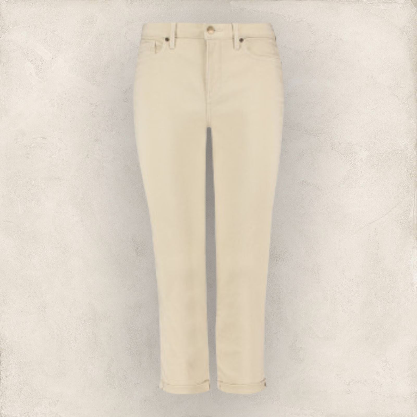 Pomodoro Sand Cotton Cropped Stretch Jeans UK 18 US 14 EU 46 Timeless Fashions