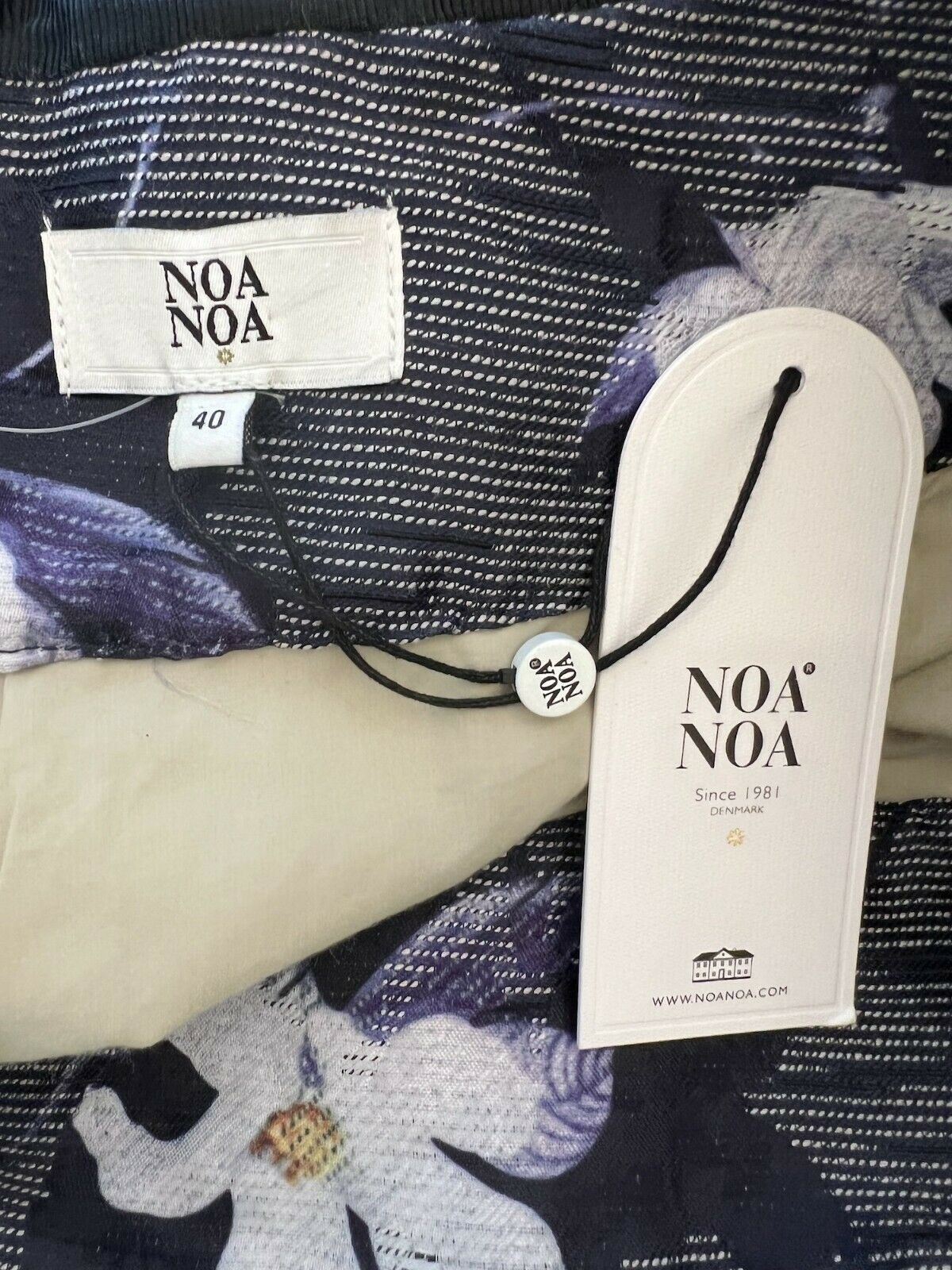 Noa Noa Art Blue Flower Surprise Box Jacket Size 40 UK 14 US 10 EU 42 RRP £145 BNWT Timeless Fashions