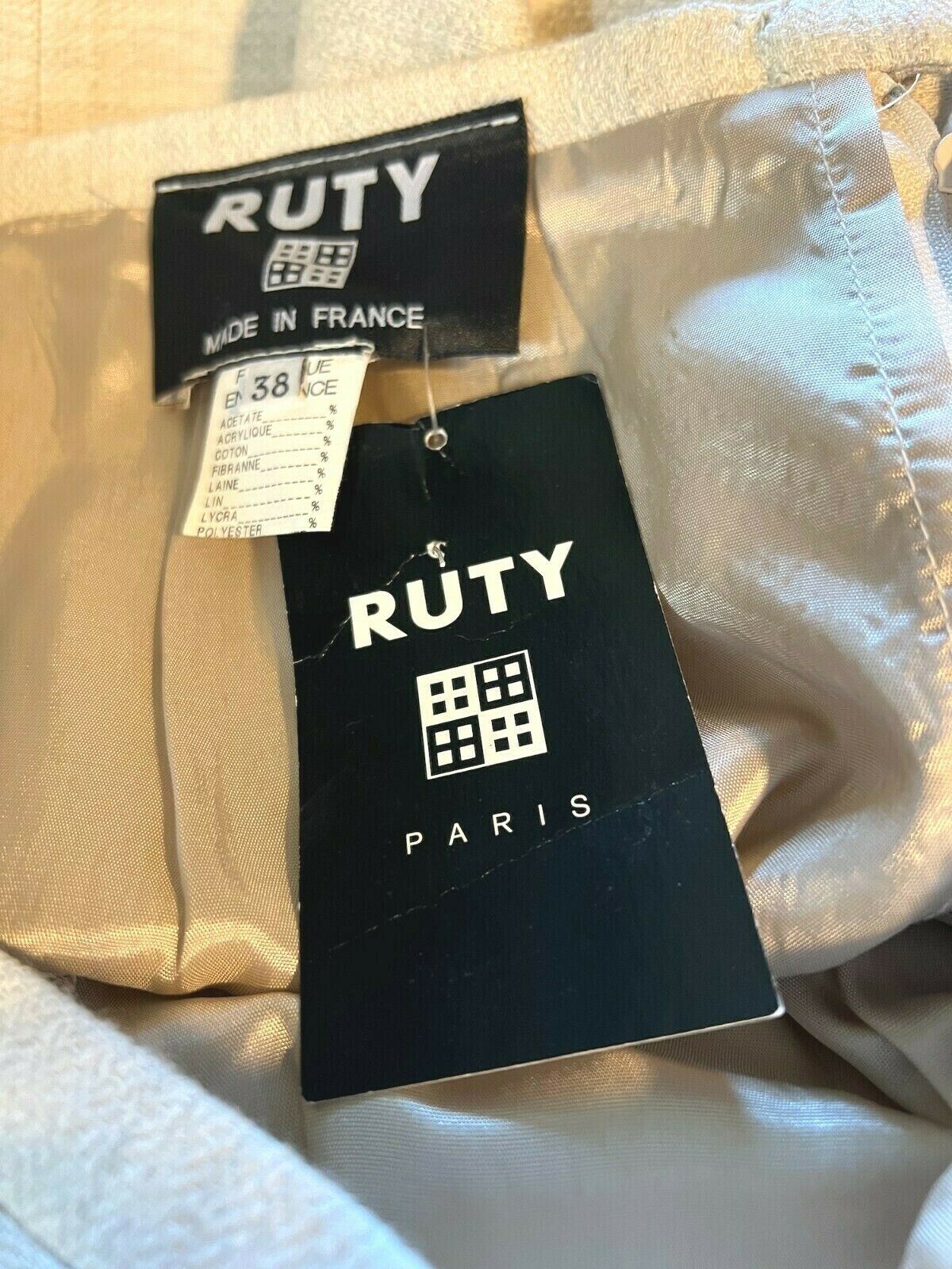 RUTY Paris Ivory Midi Pencil Skirt UK 10/12 US 6/8 EU 38/40 BNWT Timeless Fashions