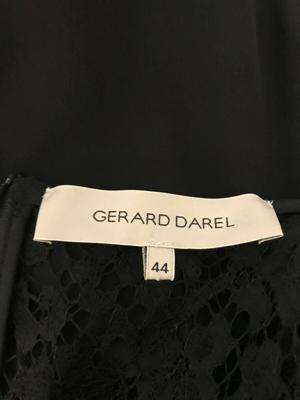Gerard Darel Black Lace Short Sleeve Pencil Dress UK 16 US 12 EU 44 Timeless Fashions