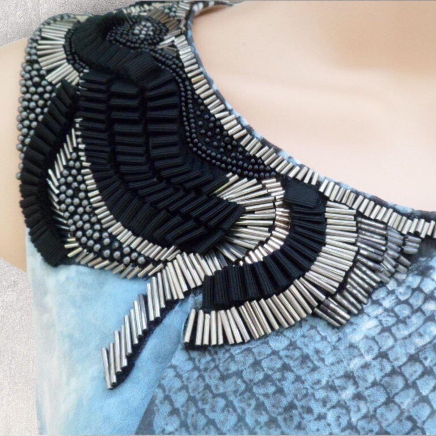 Karen Millen, Snake Print, Silk Embellished Dress UK 12 US 8 EU 40 BNWT Timeless Fashions