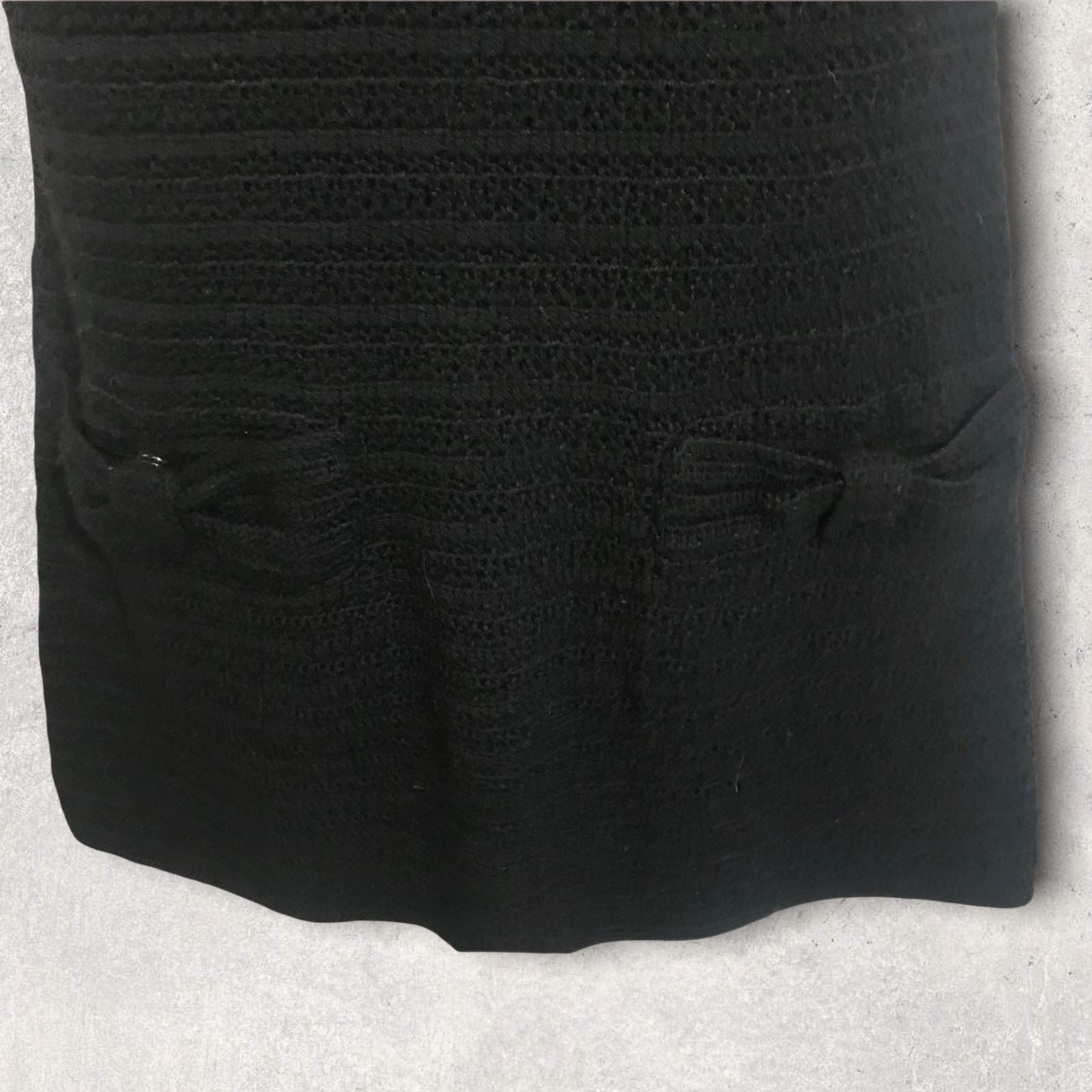 By Malene Birger Black Wool Crochet Jumper Dress Size S UK 10 US 6 EU 38 Timeless Fashions