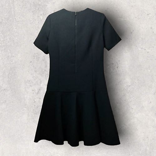 COS Black Short Sleeve Drop Waist Skater Dress UK 10 US 8 EU 38 Timeless Fashions