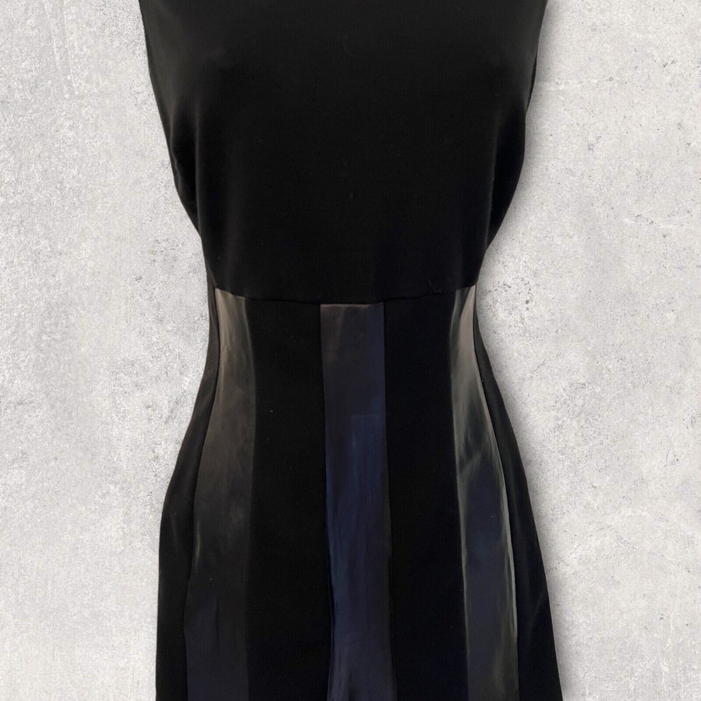 Diane von Furstenberg Womens Black Ellie Leather Dress UK 10 US 6 EU 38 Timeless Fashions