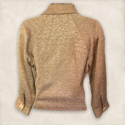 Reiss Cuba Gold Cotton Rich Short Box Jacket Size S UK 8/10 US 4/6 EU 36/38 Timeless Fashions