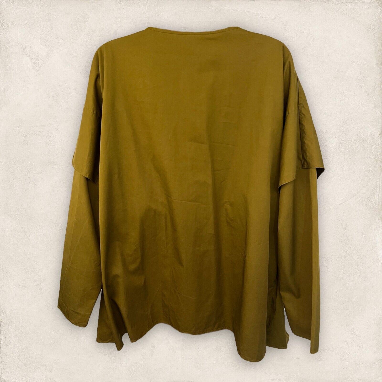 Cos Khaki Oversize Long Sleeve Cotton Tunic Top UK 10 US 6 EU 38 Timeless Fashions