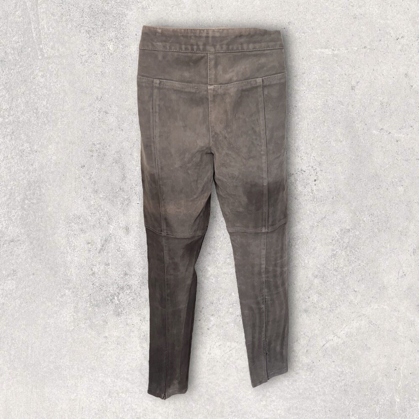 Patrizia Pepe Grey Suede Skinny Jeans, Low Rise UK 12 US 8 EU 40 IT 44 Timeless Fashions
