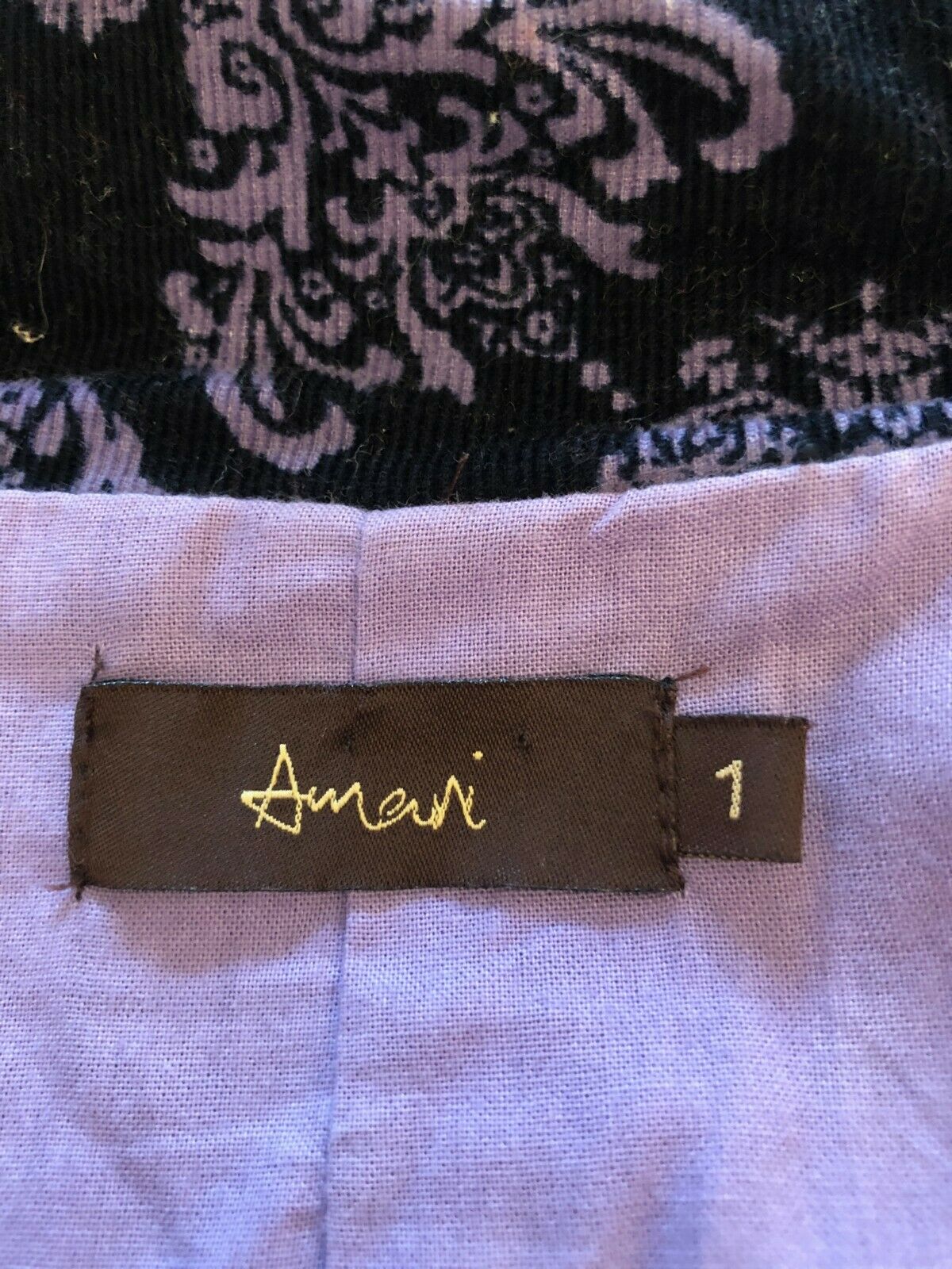 Amari Women's Purple & Black Needle Cord Lightweight Coat UK 12 US 8 EU 40 Timeless Fashions
