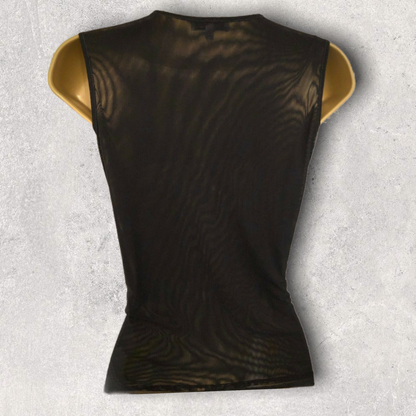 Cerruti 1881 Black Sequin Sleeveless Evening Top IT 42 UK 10 US 6 EU 38 Timeless Fashions