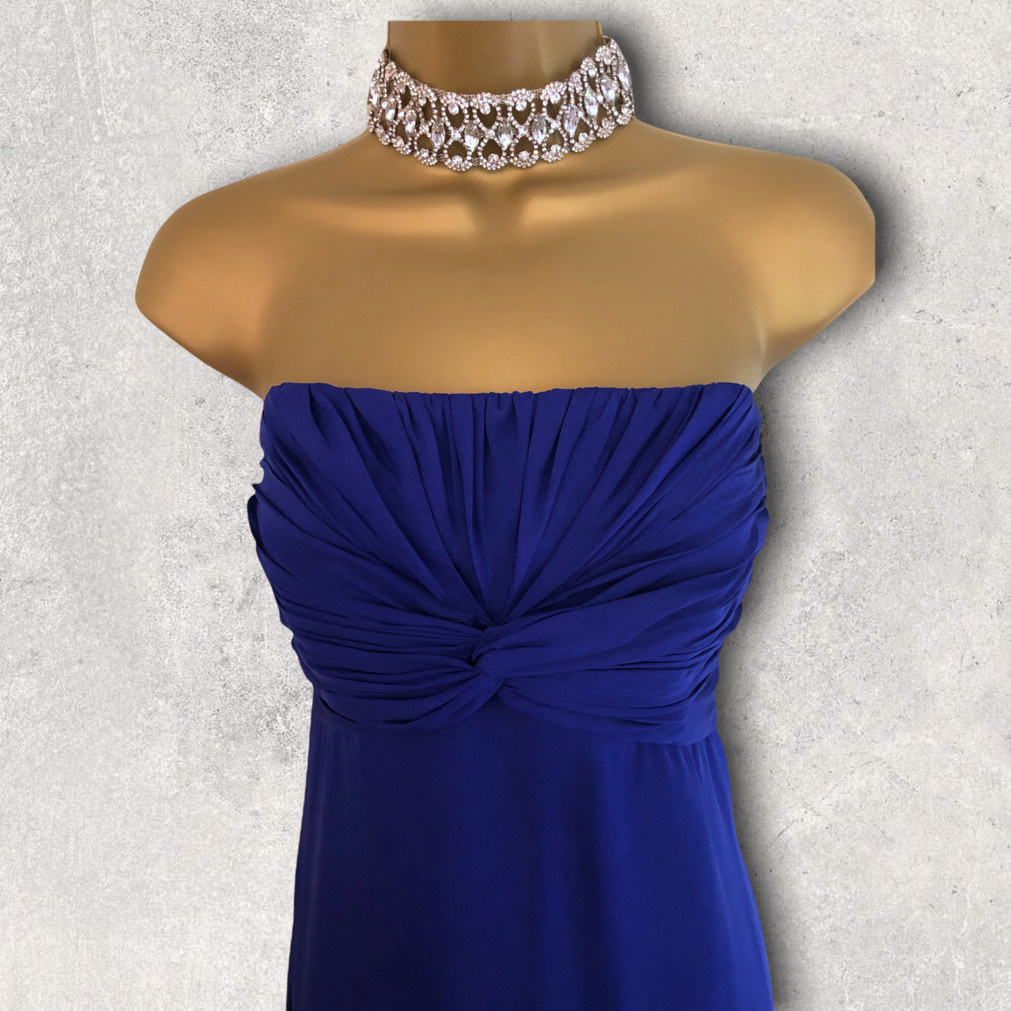 Ariella London Royal Blue Womens Silk Ruched Bust Maxi Dress UK 10 US 6 EU 38 Timeless Fashions