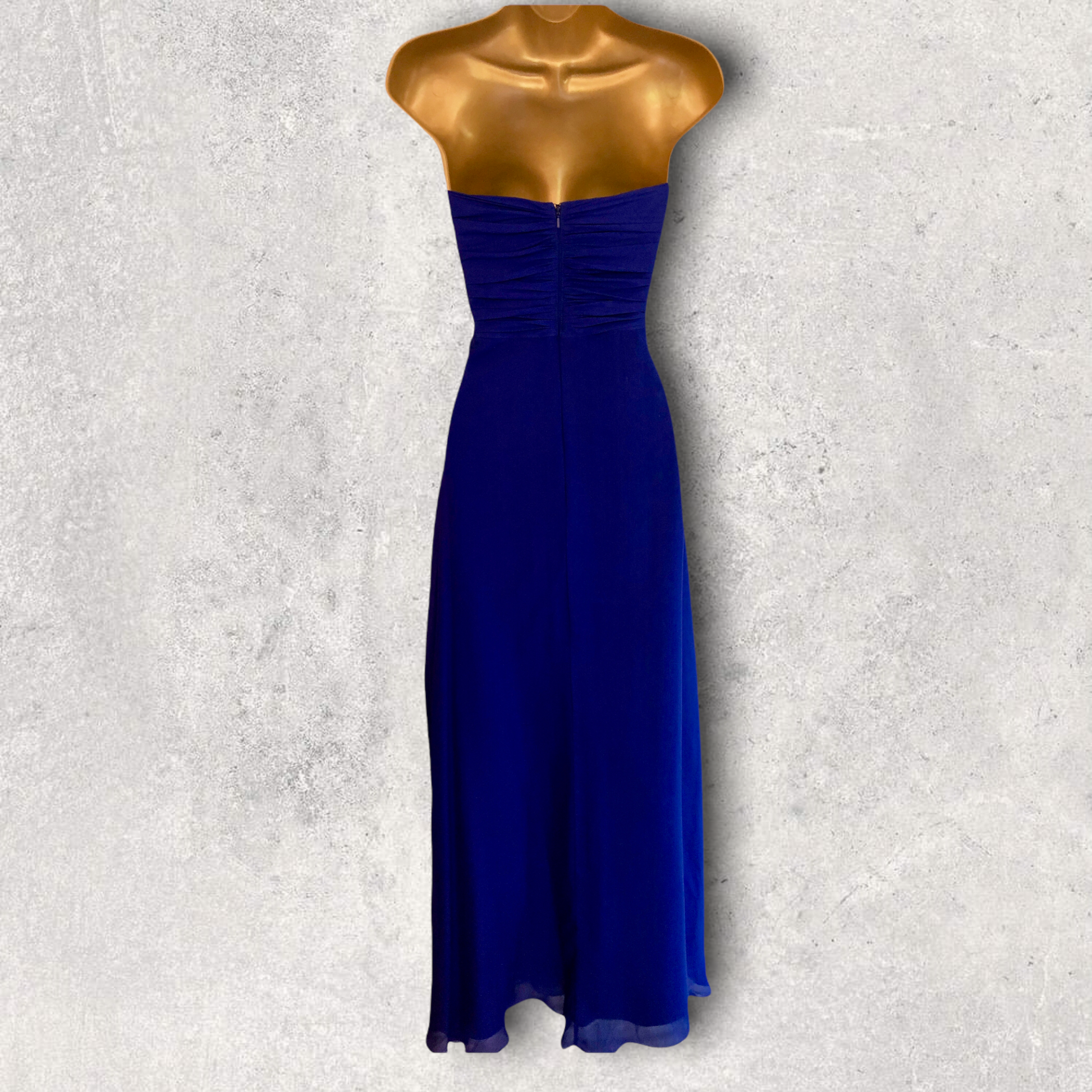 Ariella London Royal Blue Womens Silk Ruched Bust Maxi Dress UK 10 US 6 EU 38 Timeless Fashions