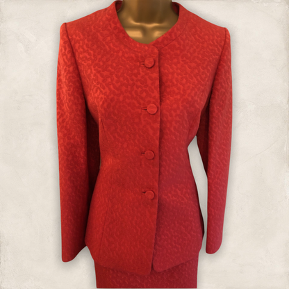 Caroline Charles London Burnt Orange Vintage Skirt Suit UK 6/8 US2/4 EU 34/36 Timeless Fashions