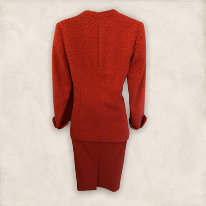 Caroline Charles London Burnt Orange Vintage Skirt Suit UK 6/8 US2/4 EU 34/36 Timeless Fashions