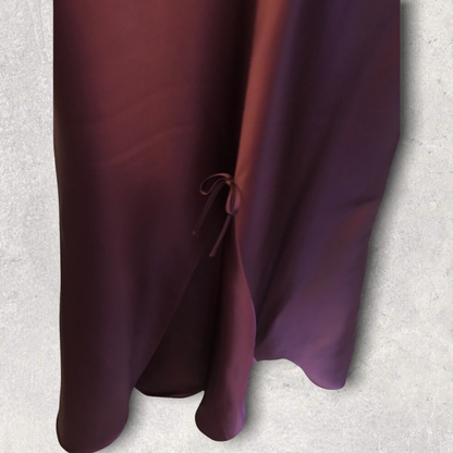 Veromia Womens Burgundy Satin Skirt & Bodice UK 10/12 Timeless Fashions