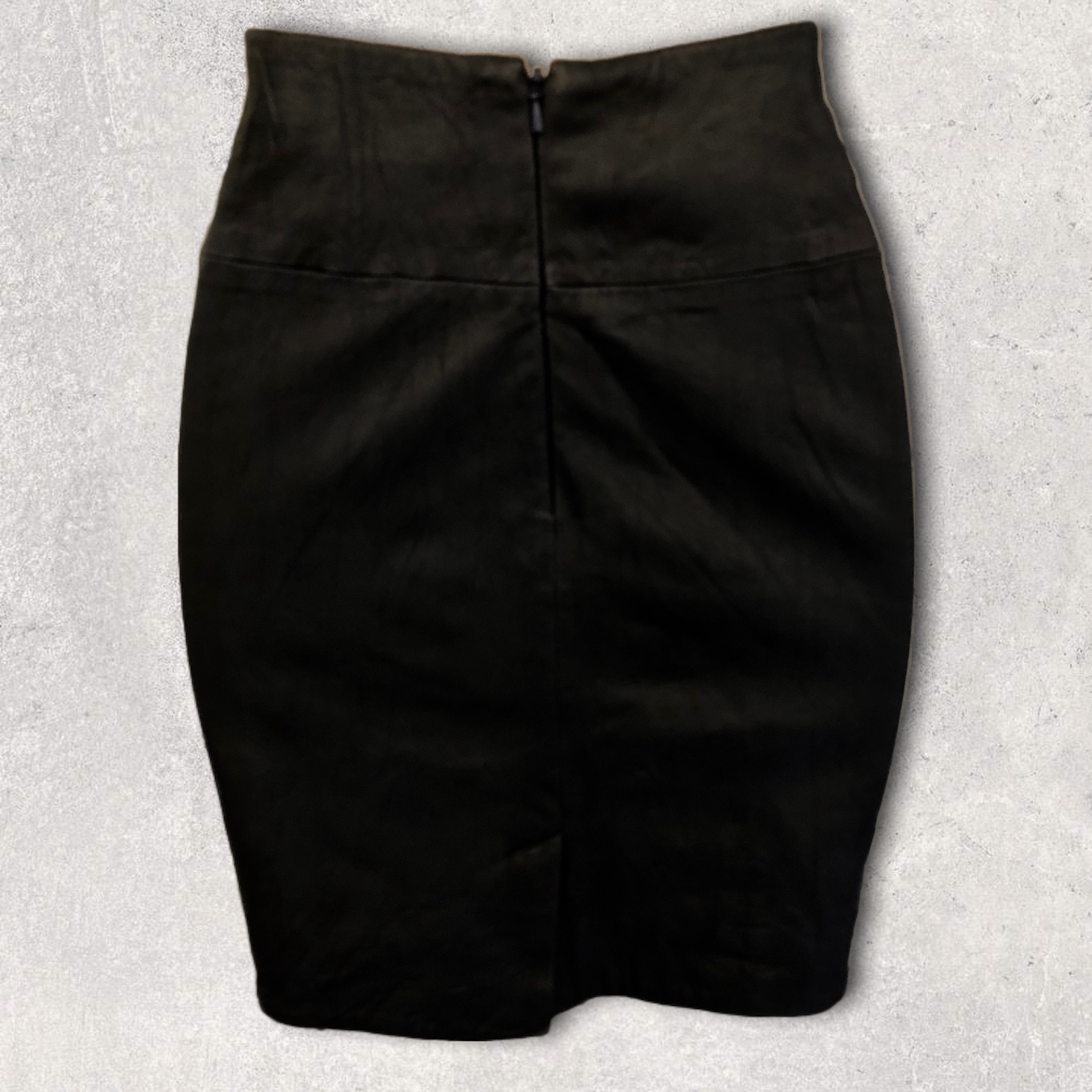 Eleven Paris Black Leather Mini Skirt UK 8 US 4 EU 36 Timeless Fashions