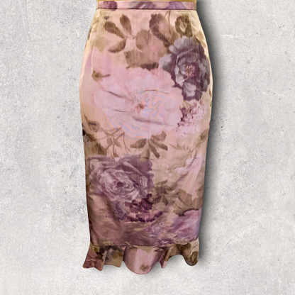 Frank Usher Lavender Floral 3 Piece Wedding Suit UK 12 US 8 EU 40 Timeless Fashions