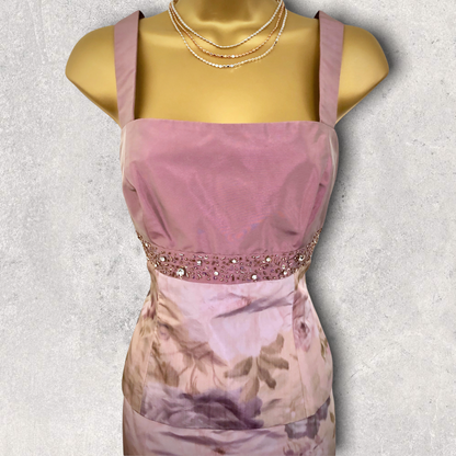 Frank Usher Lavender Floral 3 Piece Wedding Suit UK 12 US 8 EU 40 Timeless Fashions