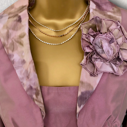 Frank Usher Lavender Floral 3 Piece Wedding Suit UK 12 US 8 EU 40 Timeless Fashions
