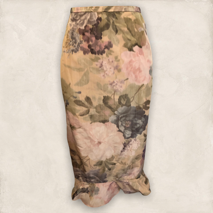 Frank Usher Peach Floral 3 Piece Special Occasion Outfit UK 12 US 8 EU 40 Timeless Fashions