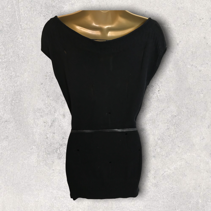Guess Black Off The Shoulder Knitted Top UK 12 US 8 EU 40 Timeless Fashions