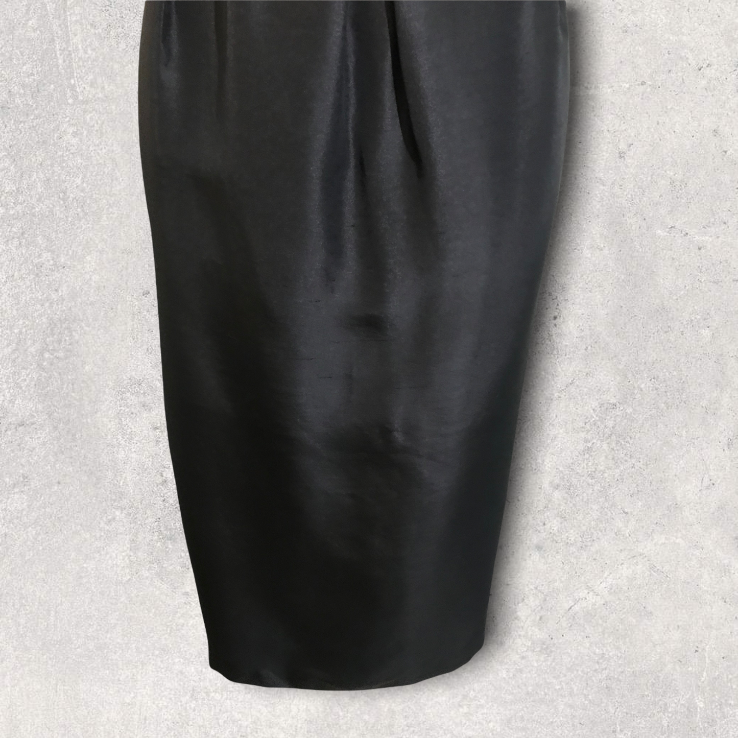 L.K. Bennett Black Silk Sindy Ruched Pencil Dress UK 10 US 6 EU 38 Timeless Fashions