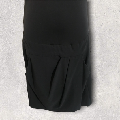 DKNY Donna Karan Women's Black Drop Waist Wool Dress UK 8 US 4 EU 36 Timeless Fashions
