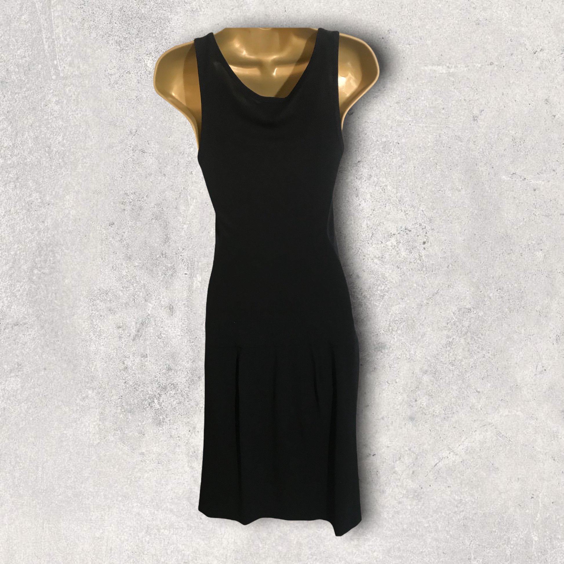 DKNY Donna Karan Women's Black Drop Waist Wool Dress UK 8 US 4 EU 36 Timeless Fashions