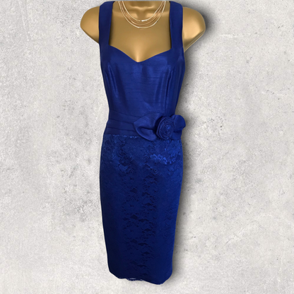 Michaela Louisa Royal Blue Lace Special Occasion Outfit UK 10 US 6 EU 38 Timeless Fashions