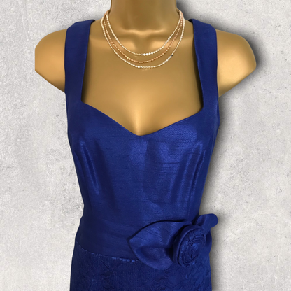 Michaela Louisa Royal Blue Lace Special Occasion Outfit UK 10 US 6 EU 38 Timeless Fashions